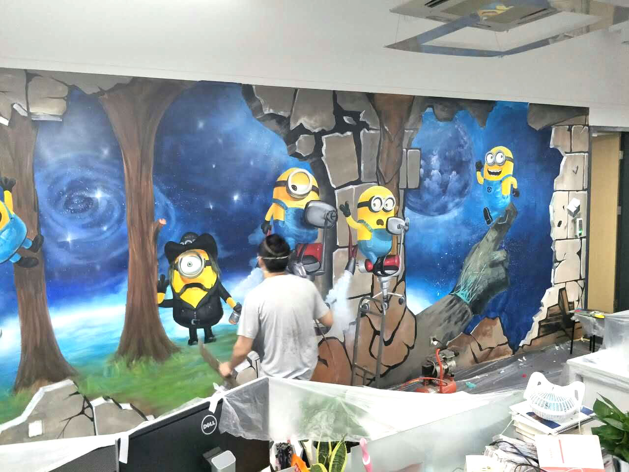 上海墙绘涂鸦团队 室内墙绘