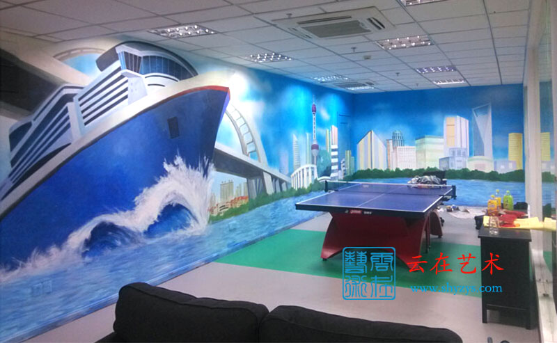 上海室内墙绘立体画手绘彩绘